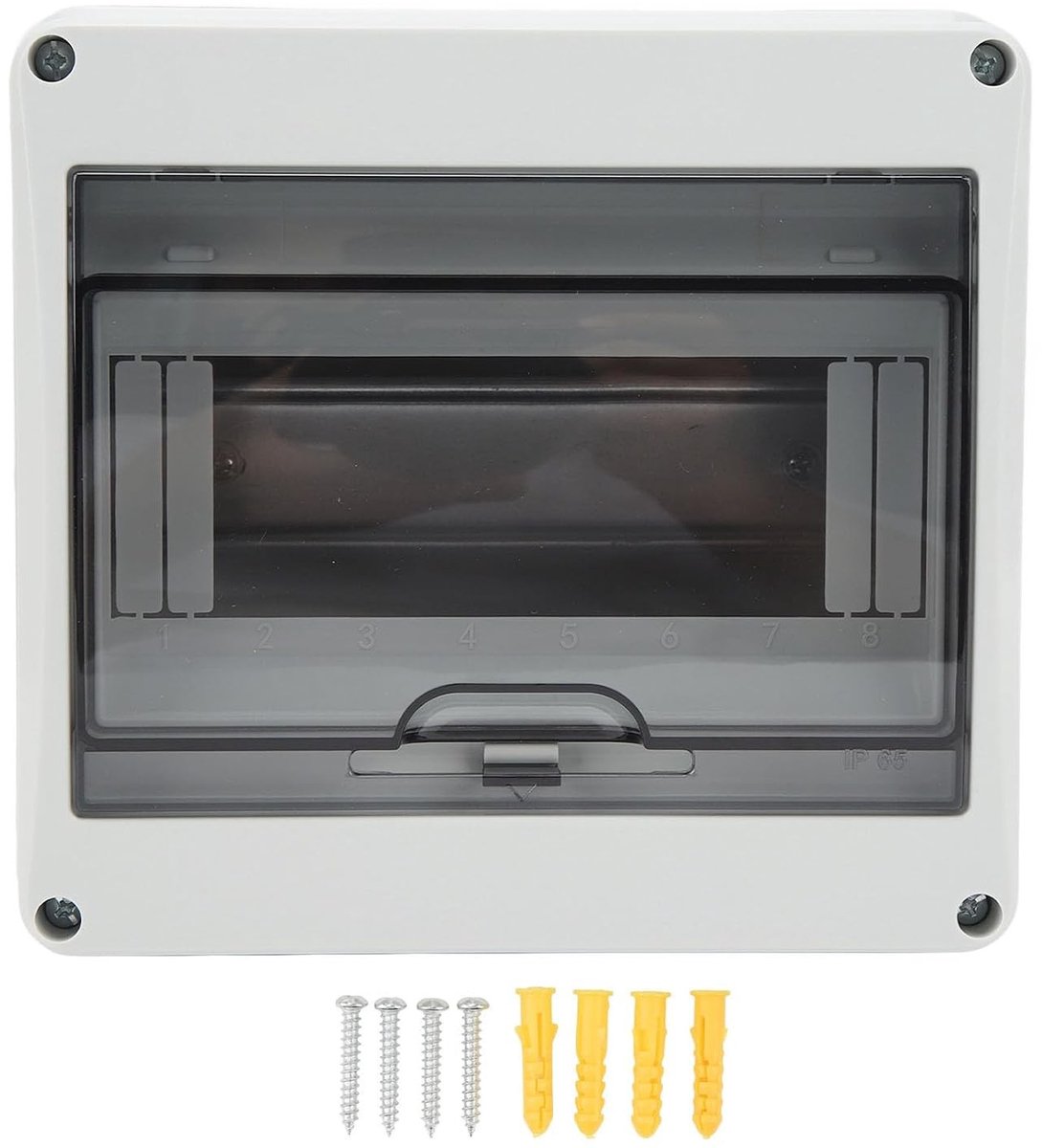 Beschermingsdoos voor elektrische distributie, 183 x 95 x 170 mm, ABS, automatische schakelaar met doorzichtige deksel, waterdichte aansluitdoos, 8-voudig, voor opbouwmontage