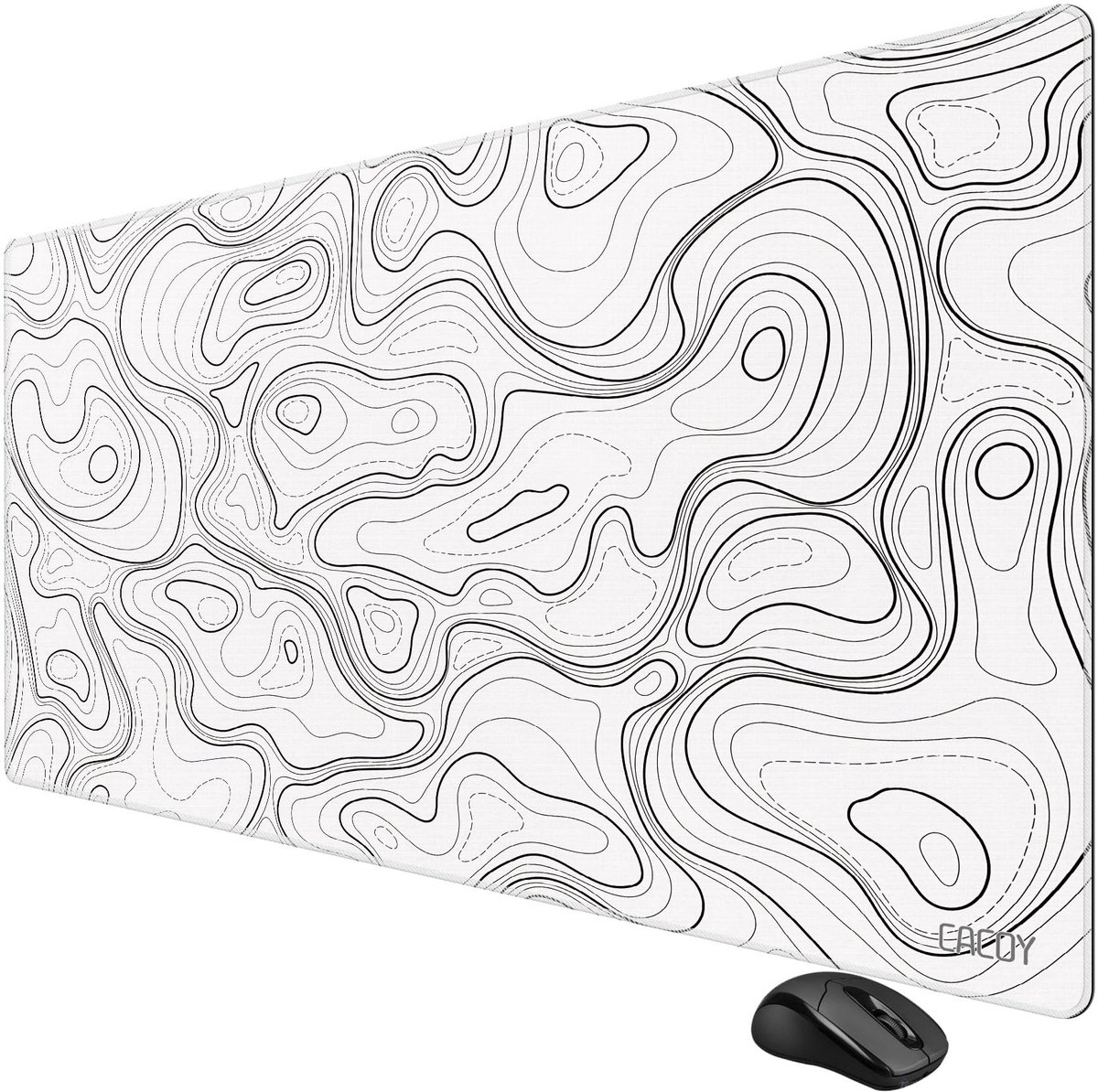 Topografische Gaming-muismat - 120 x 60 cm - Antislip Rubberen Basis