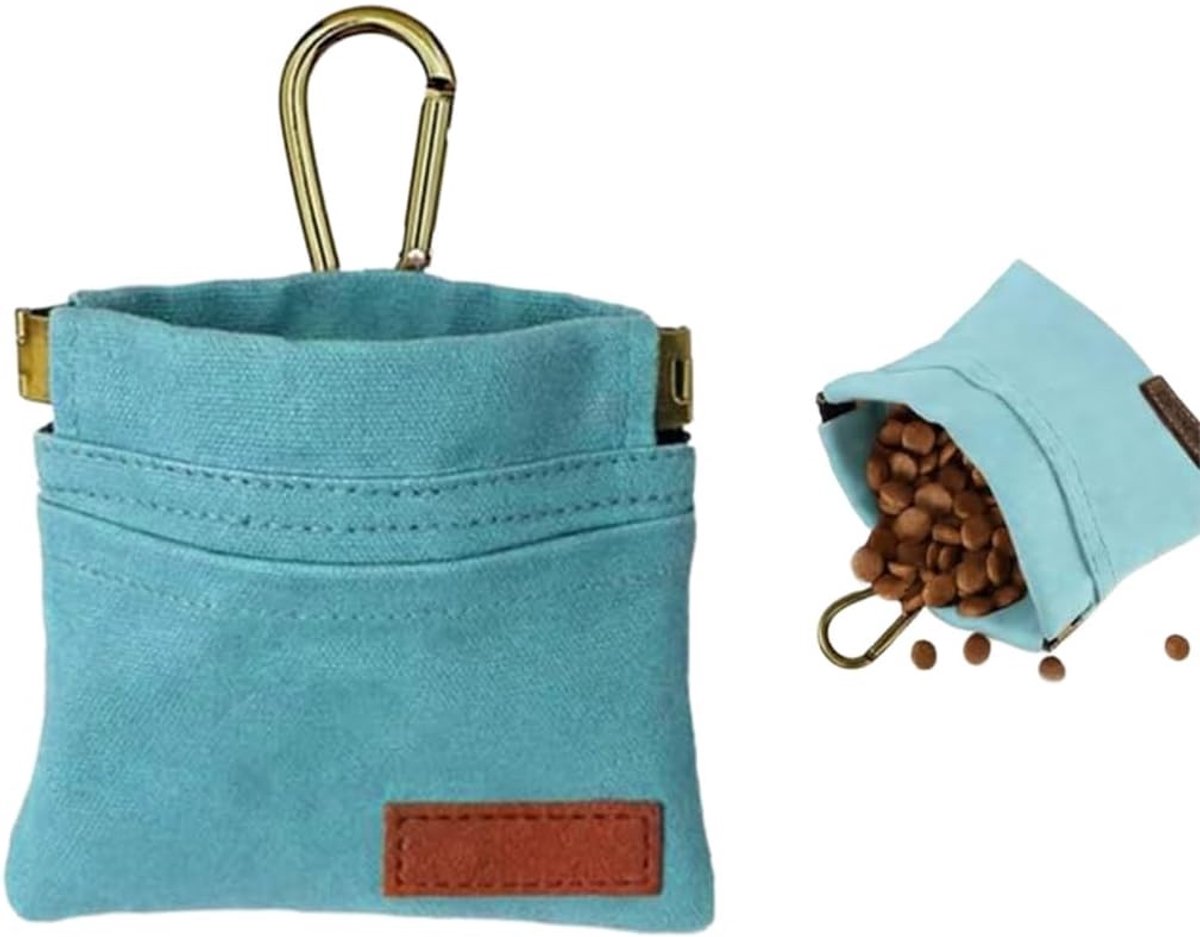 Handvrije Voedingszak voor Honden, Ideaal voor Training, Met Carabiner Haak en Compact Ontwerp voor Puppy Snacks