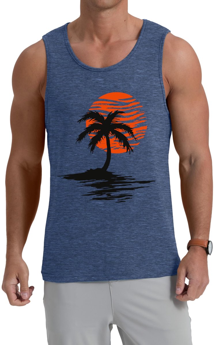 Tanktop heren XXL - katoen - mouwloos shirt - perfect voor de zomer - ShopVlot