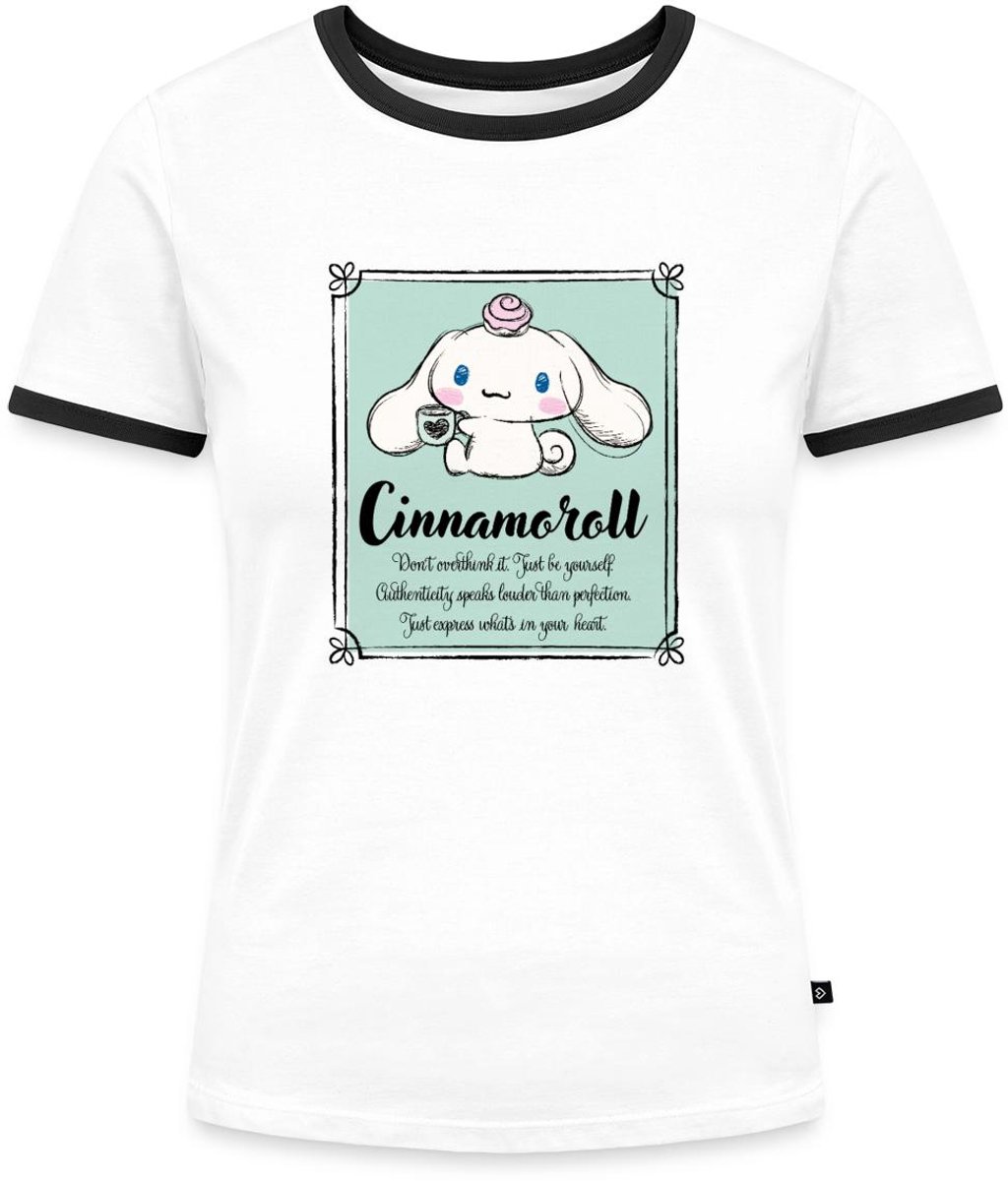 Cinnamoroll Don't Overthink It. Just Be Yourself Vrouwen Contrast Shirt