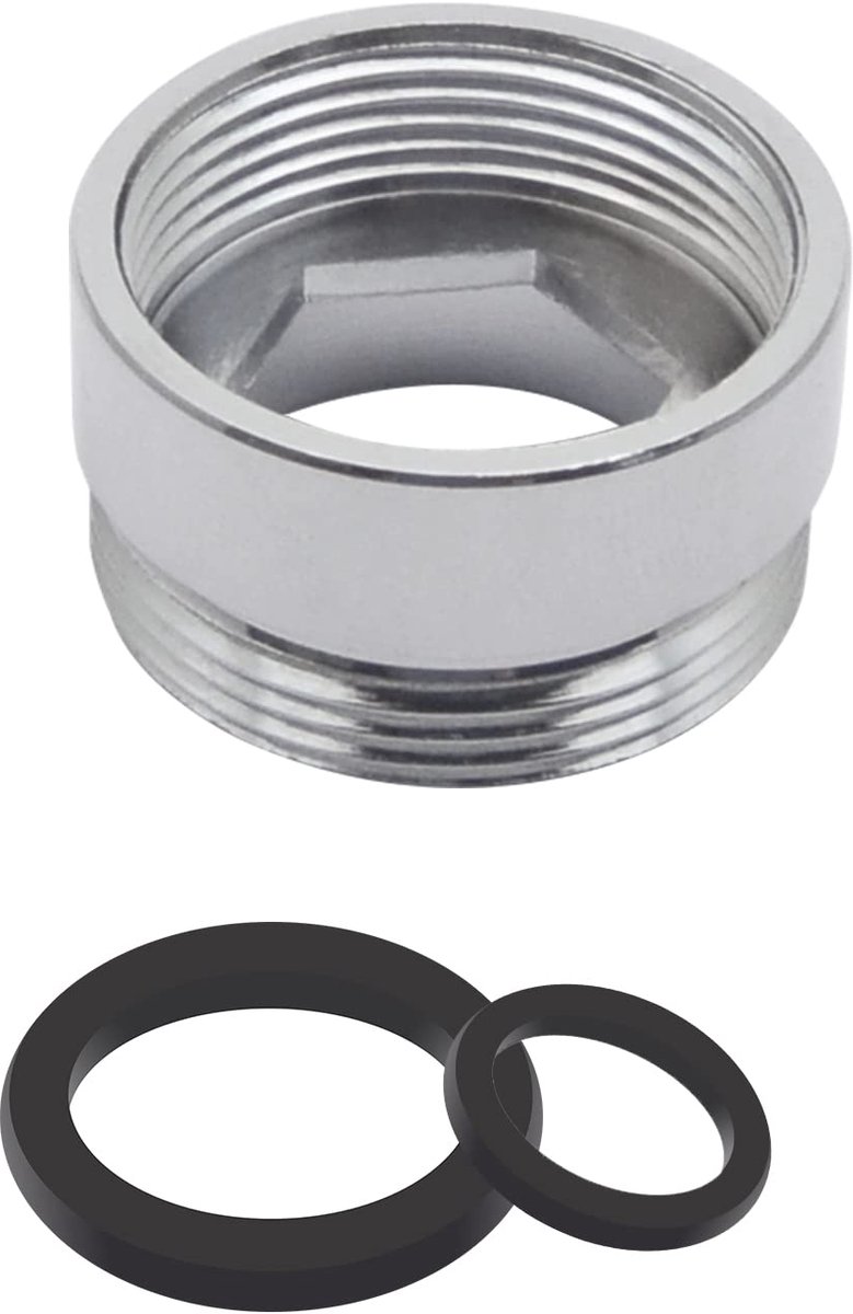 Metalen kraanadapter 20 mm - 22 mm - vrouwelijke beluchter - waterbesparing in de keuken - ShopVlot