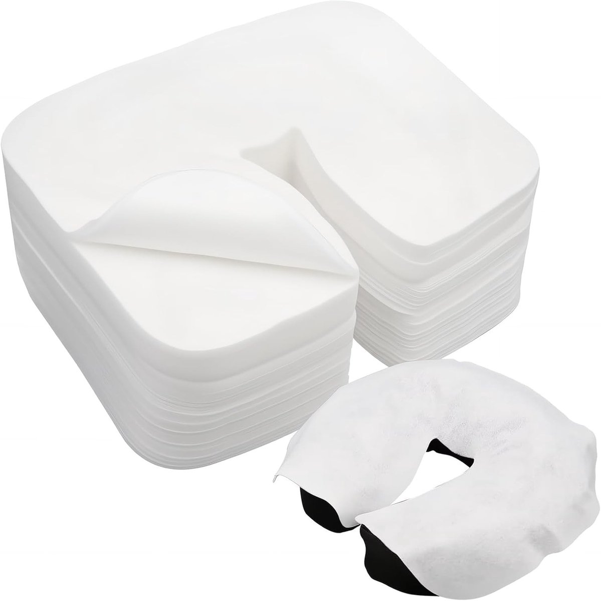 200 Wegwerp Neussteunen voor Massagetafels, Niet-Geweven Beschermhoezen voor Hoofdkussens, Massage Accessoires en Behandeltafels, 35 x 30 cm