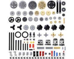 116-delige Technische Onderdelen Set voor Aandrijving en Versnelling met Tandwielen, Assen en Verbindingselementen voor Lego Technic Bouwprojecten