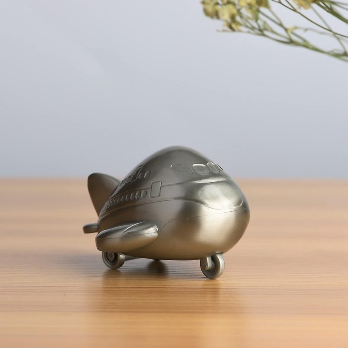 Zinc Alloy Spaarpot in Vliegtuigvorm voor Kinderen, Vintage Spaarbox voor Jongens, Decoratieve Spaarpot en Speelgoed