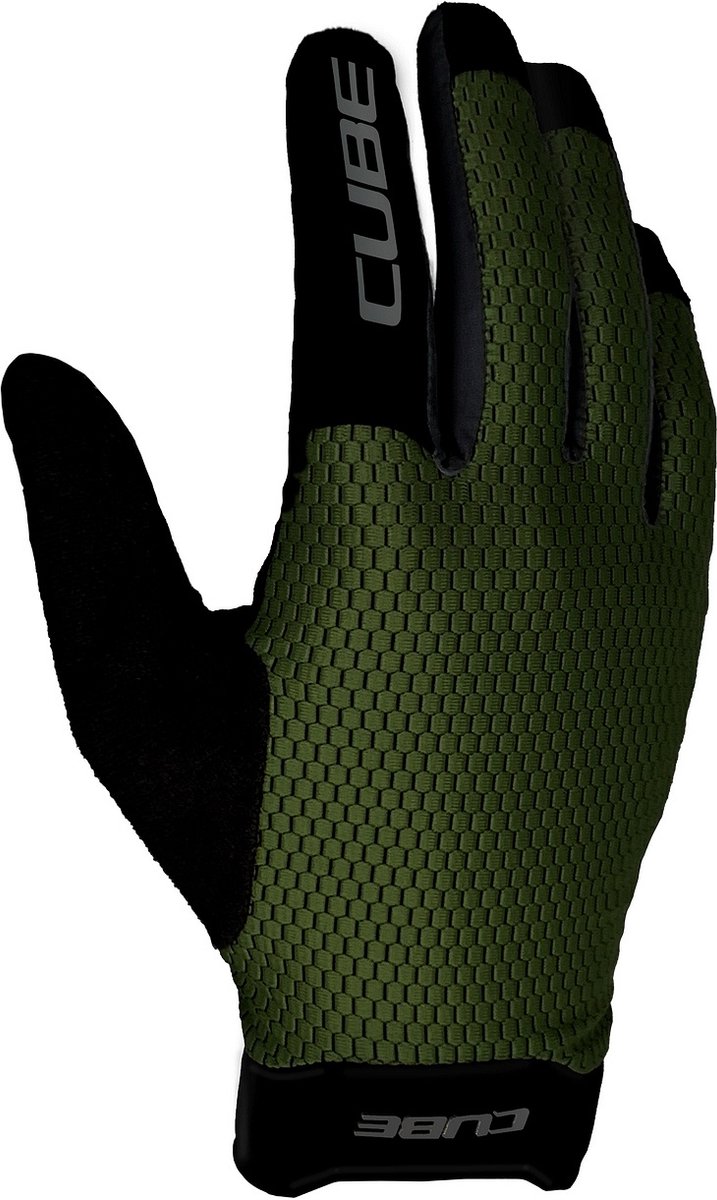CUBE GLOVES GRAVITY LONG FINGER TM OLIVE/GREY
