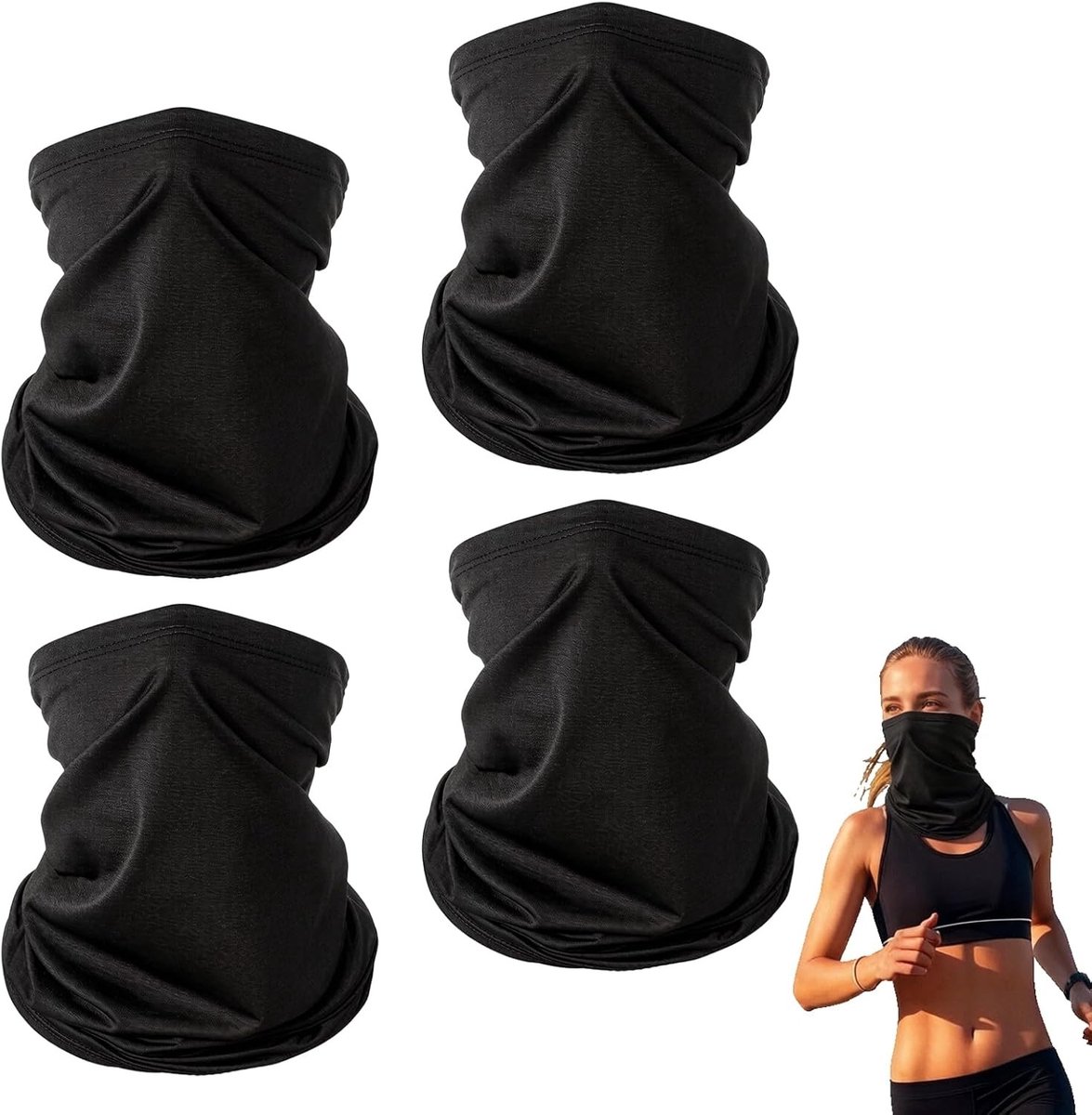 Colsjaal - Zwart - Multifunctionele Doek voor Dames en Heren - Ademend en Winddicht - Voor Outdoor Activiteiten