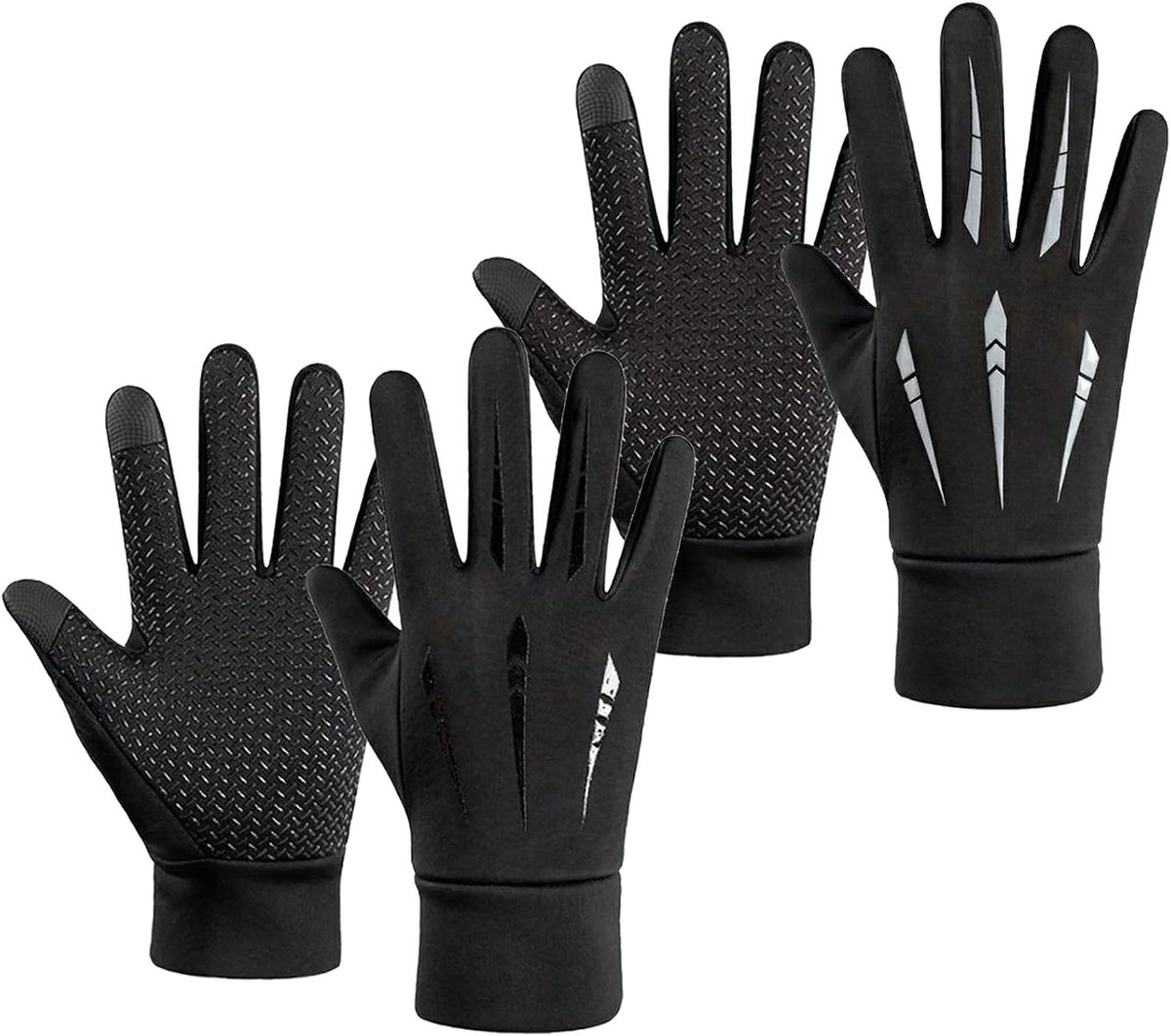 Winterhandschoenen - Zwart/Grijs - 18-22 cm - Waterdicht en Winddicht - Voor Dames en Heren
