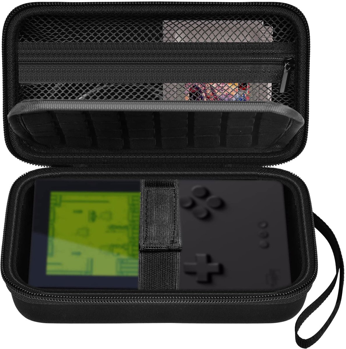 Harde koffer voor analoge zak gameconsole - compact zwart - opbergtas voor accessoires - ideaal voor onderweg - Luxento