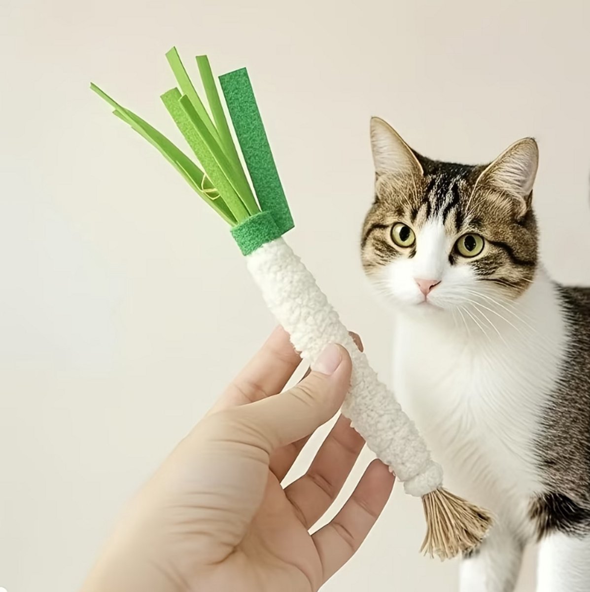 Fardmell Kattenspeeltje Prei – Speeltje Katten – Interactief Kattenspeelgoed – 22 cm – Groen - 2 stuks