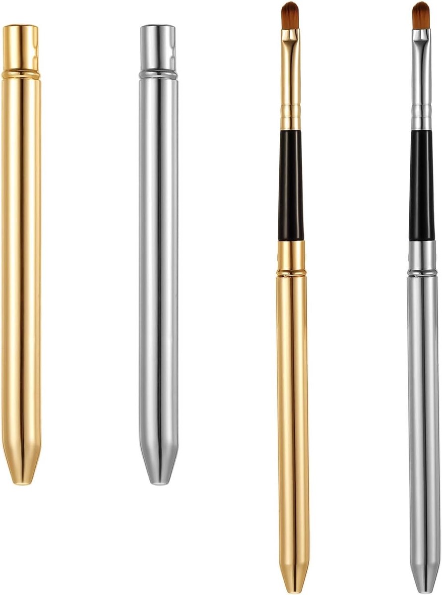 Retractable Lip Brush Set voor Lipstick Make-up, Inclusief Beschermkap en Professionele Applicator