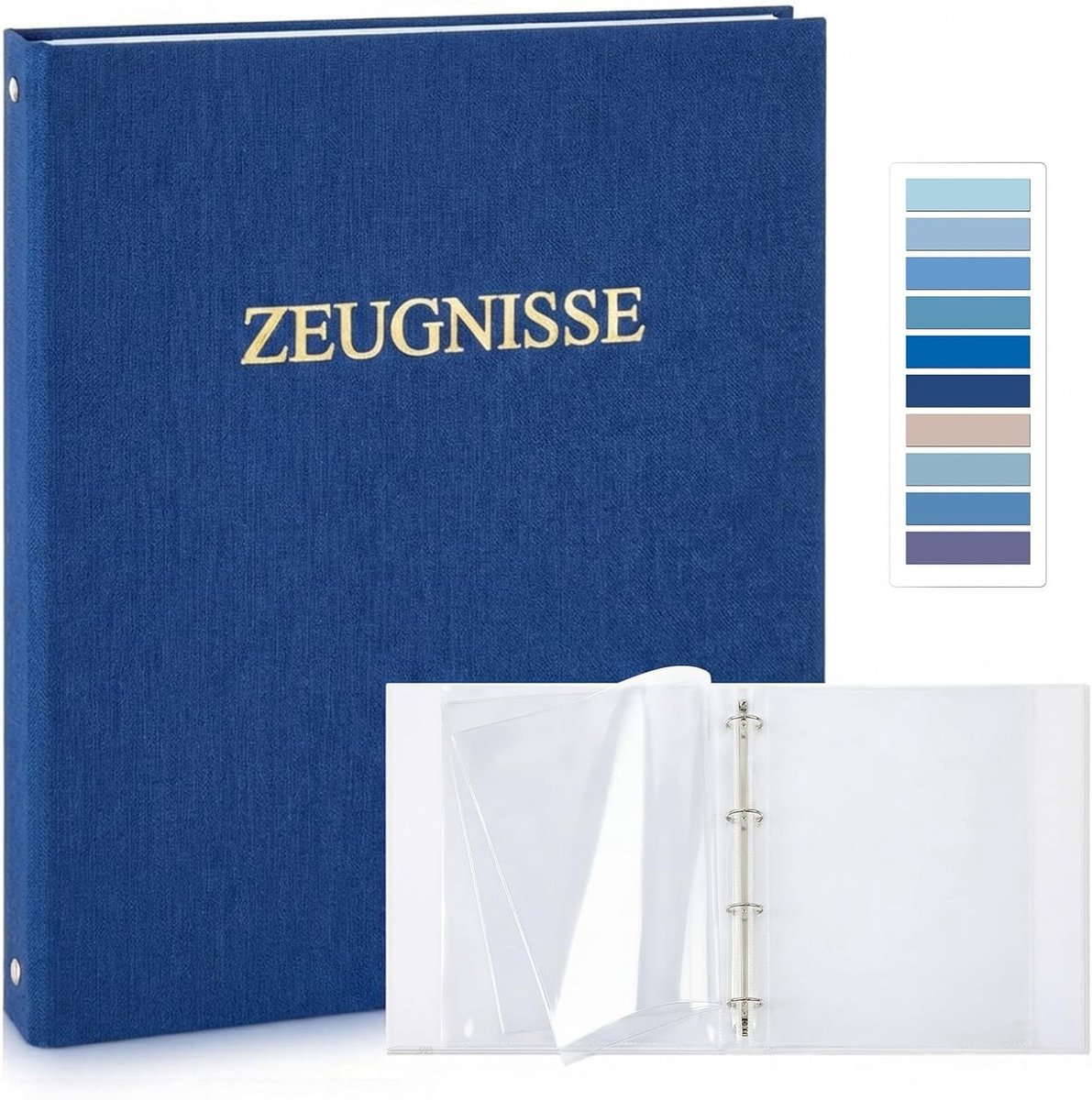 A4 Certificaatmap met 20 Sleeves - Presentatiemap met Transparante Hoezen voor Diploma's en Documenten, Ideaal voor Certificaten en Transcripties