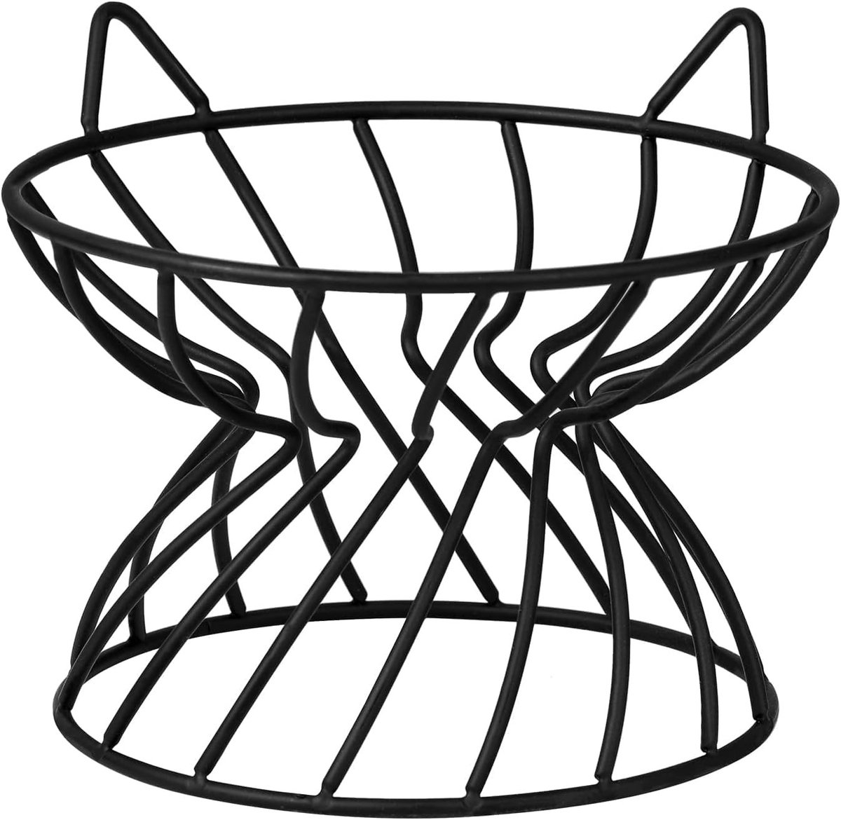 Verhoogde metalen kattenvoederstandaard - Antislip houder voor kattenbak - 15 cm breed, 10 cm hoog, ideaal voor katten met braakneigingen en reflux