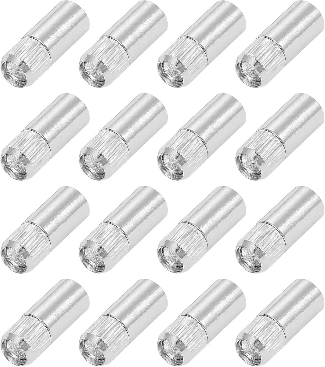 Pack van 16 metalen schappenhouders met nikkelafwerking voor meubels en boekenkasten, 8 mm diameter