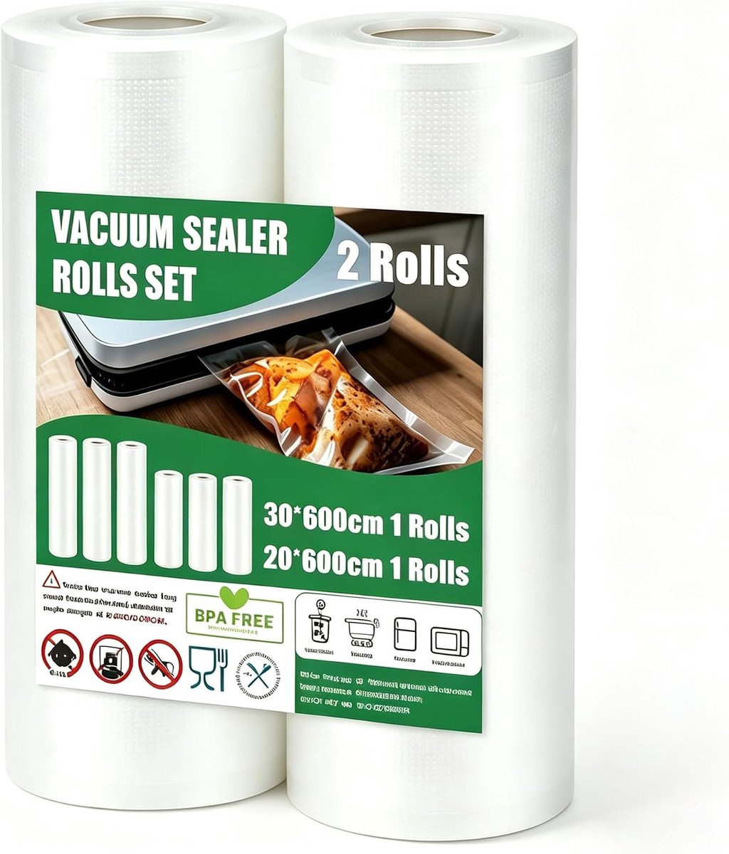 Vacuum bags 2 rolls set - 2 rolls 11 x 600 cm vacuum film 190 µm - ShopVlot