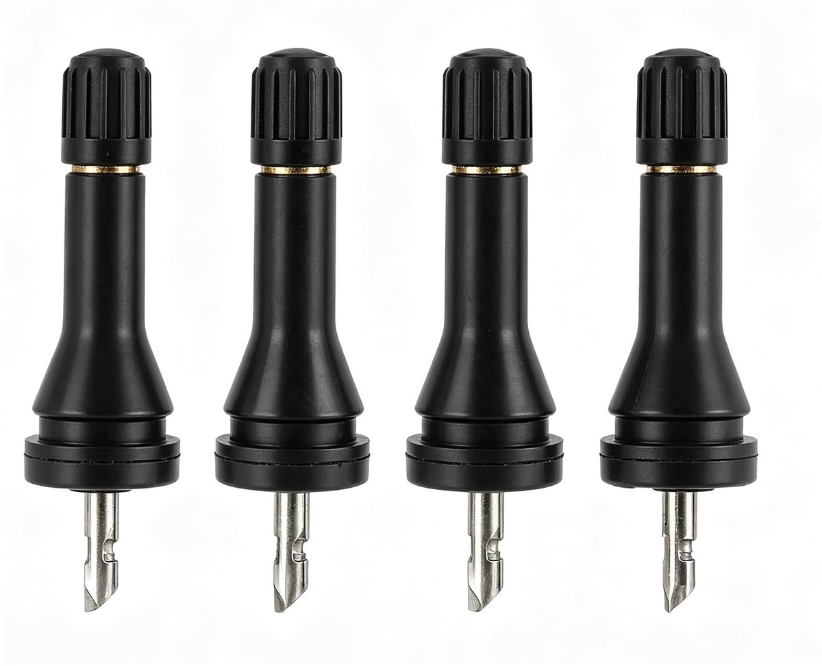 Bandenspanningssensorset 4 stuks - rubber en koper - duurzaam materiaal - optimale bandenspanning controle - ShopVlot