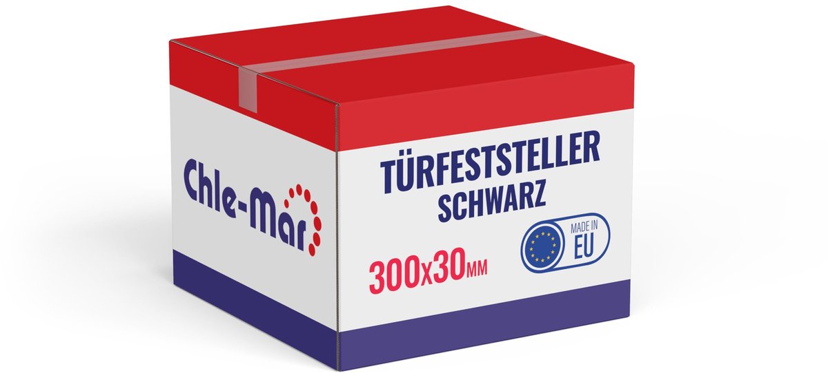 Deurvastzetter 300x30 mm - rechthoekige deurhouder - gelakt staal - voorkomt ongewenst sluiten - ShopVlot