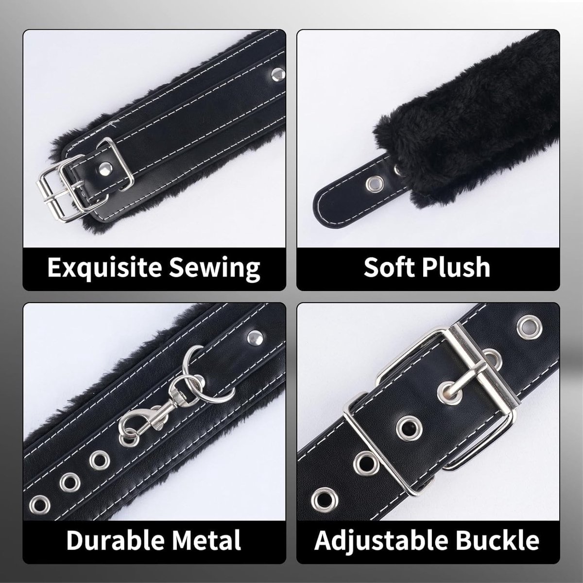 Extreme Bondage Set voor Stellen met Borstclips, Verstelbare Handboeien en Halsband voor Sensuele Spelletjes