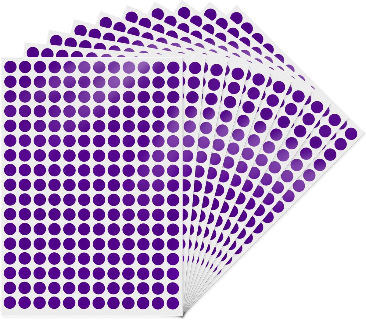 Puntstickers 10 mm - violet - zelfklevend - ideaal voor kleurcodering - ShopVlot