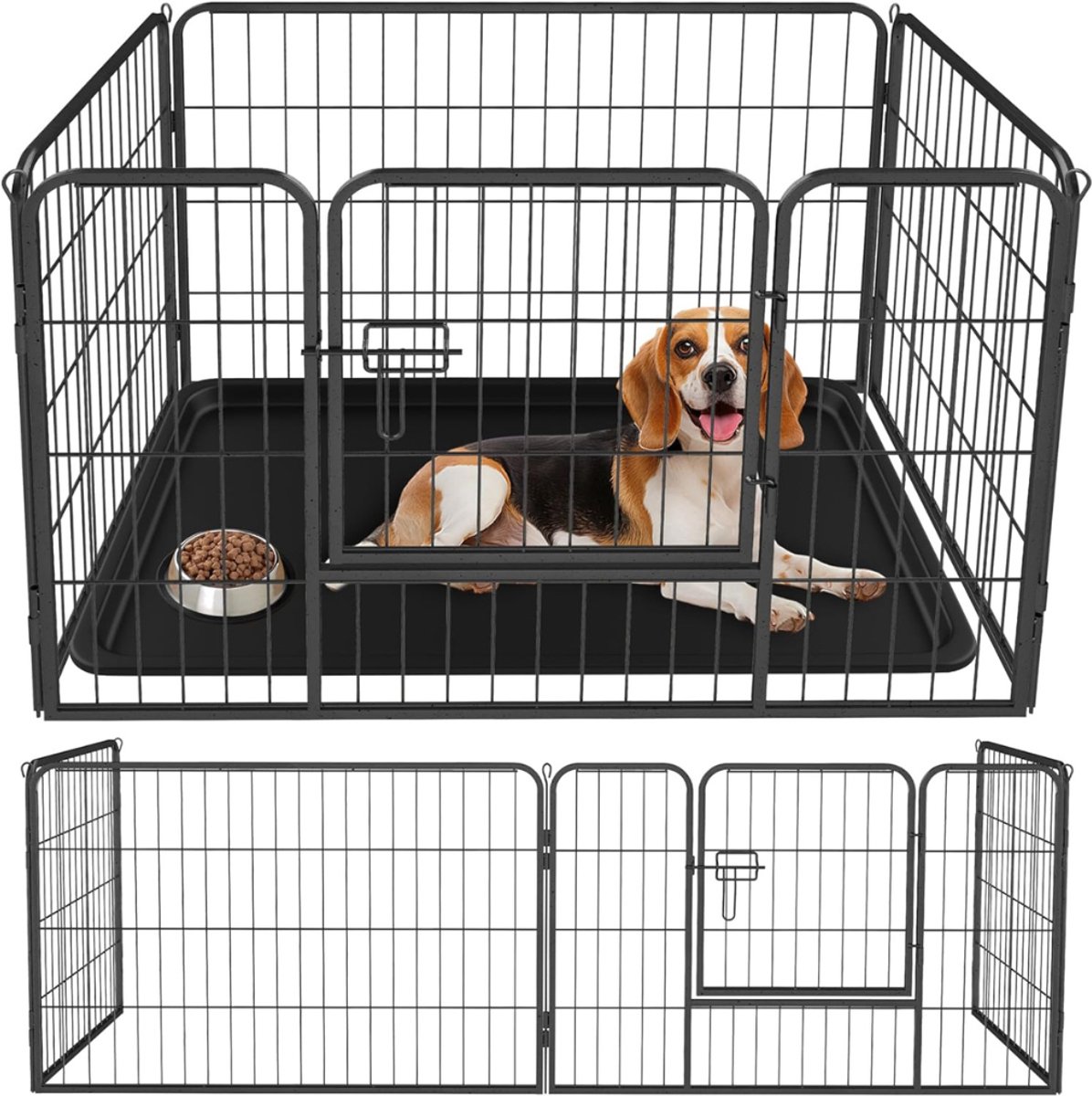 Allvia® Kattenren - Kattenren Buiten - Hondenren - Binnen/Buiten - Zwart - 91cm x 61cm x 61cm