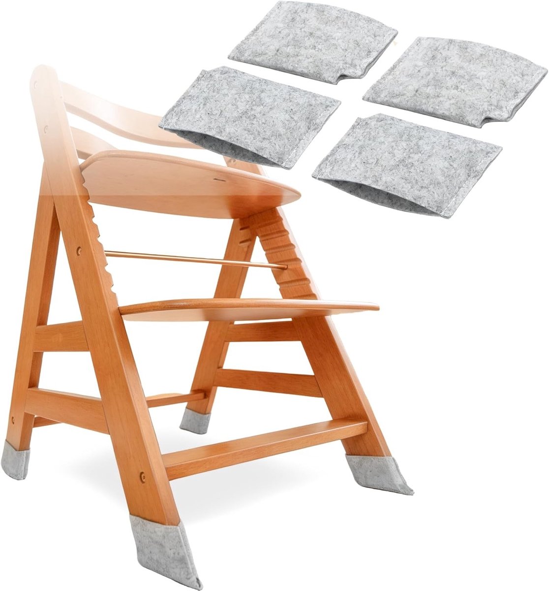 Set van 4 viltglijders voor kinderstoelen, stoelpoten caps, accessoires ter voorkoming van krassen en geluid