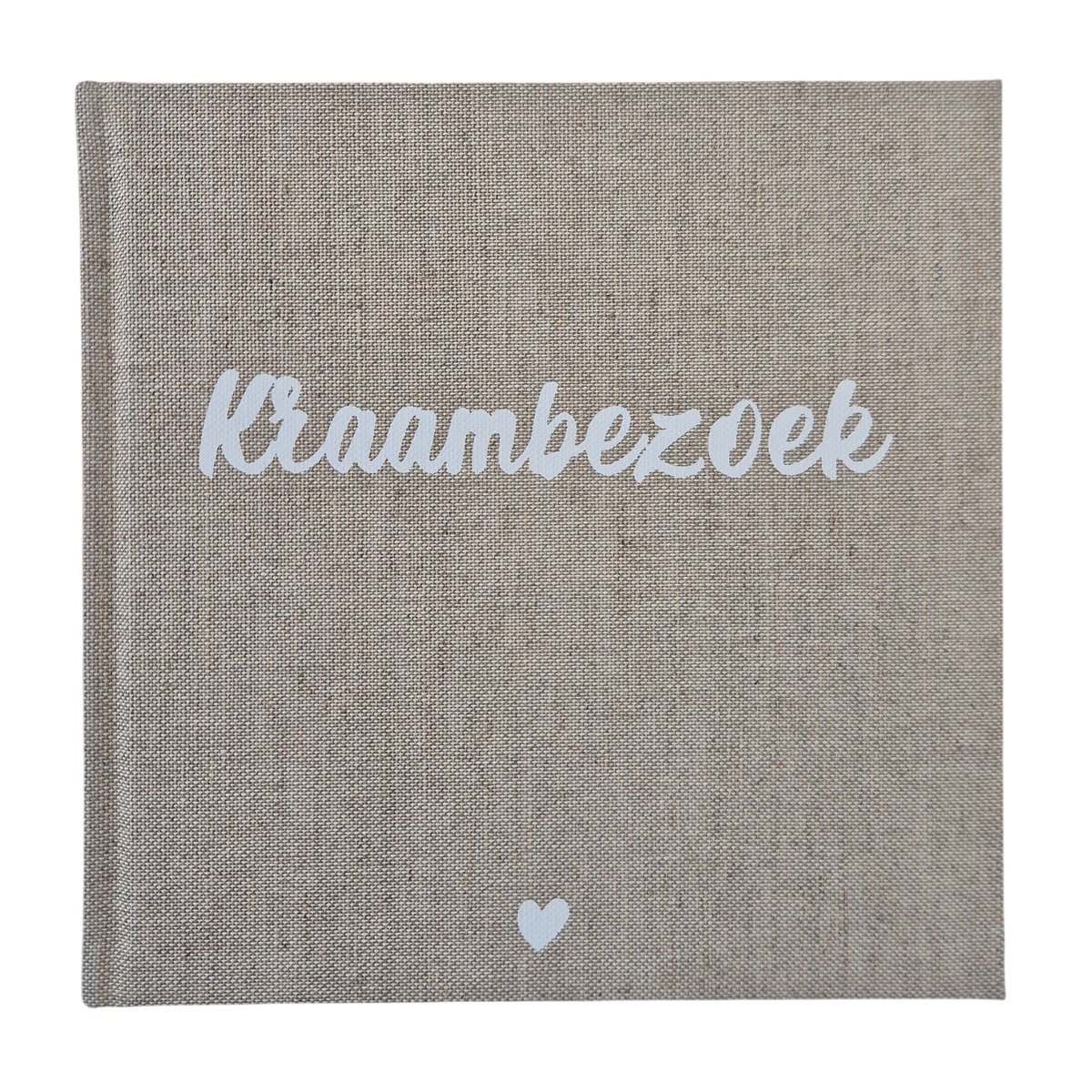 Invulboek 'Kraambezoek' - Linnen Hardcover - Gebonden - 96 pagina's - Kraamvisite - Baby Album - Baby Dagboek