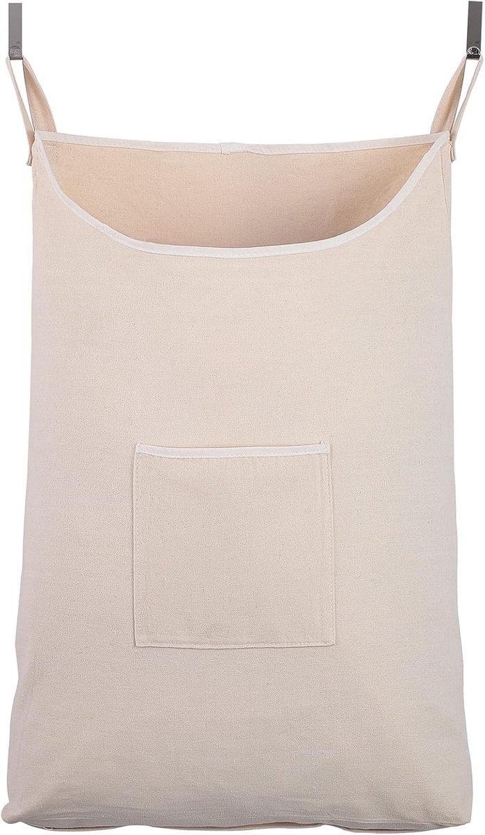 Wasverzamelaar - Beige - 65 Liter - Poly Katoenen Canvas - Voor Deurbevestiging
