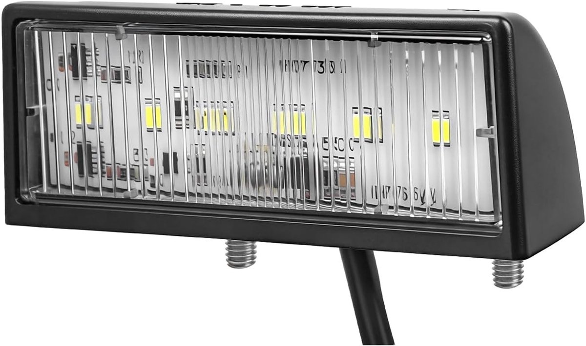 Kentekenplaatverlichting met LED voor 12V/24V voertuigen, ideaal voor vrachtwagens, aanhangers en caravans