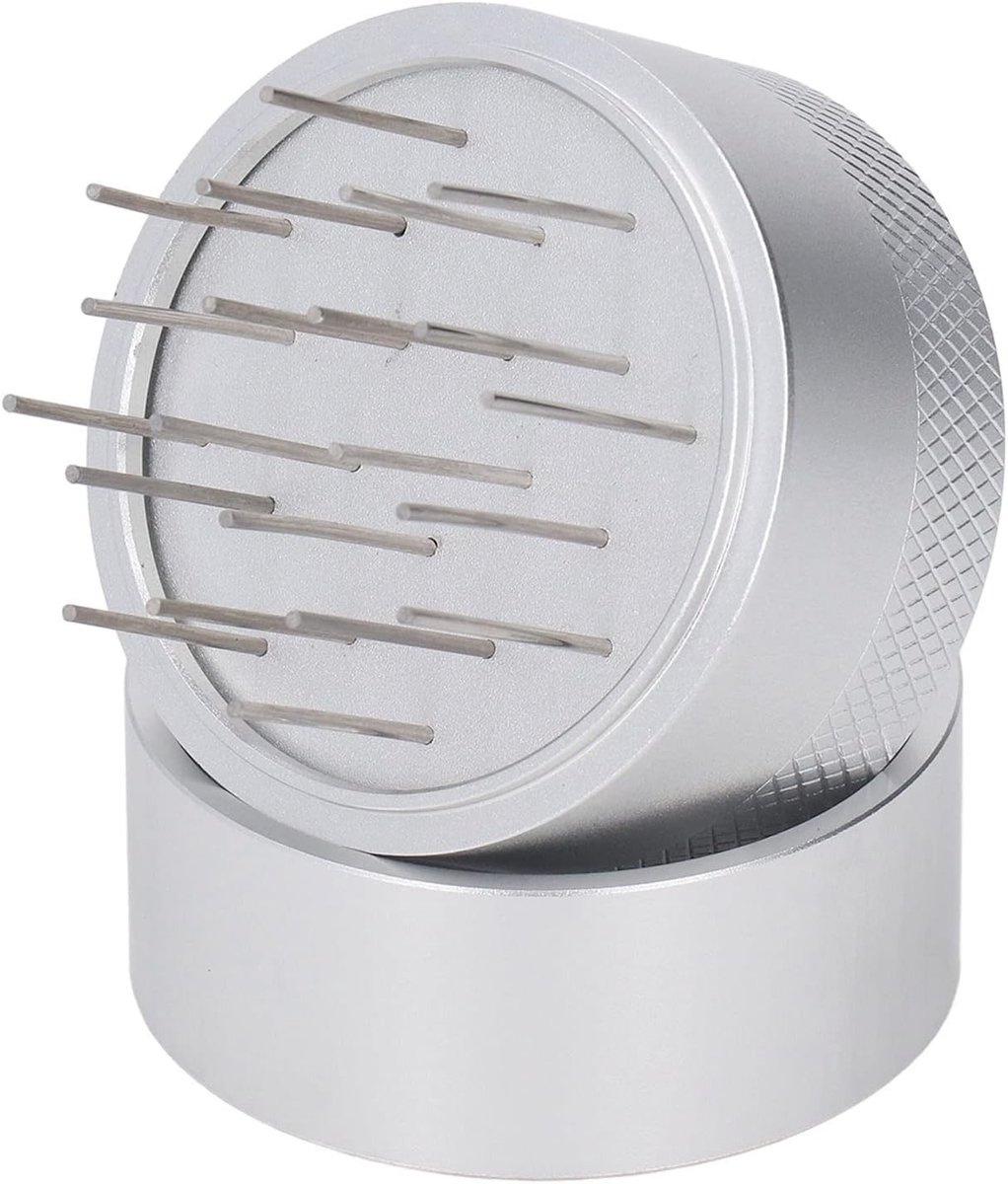 Stainless Steel Espresso Verdeler met Basis, WDT Tool voor Consistente Extractie en Perfecte Koffie, 53mm, Duurzaam en Efficiënt