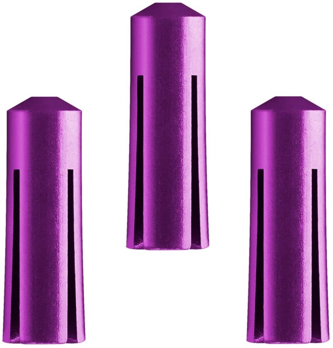 Aluminium Flight Protectors voor darts - 2 sets in lila (6 stuks)