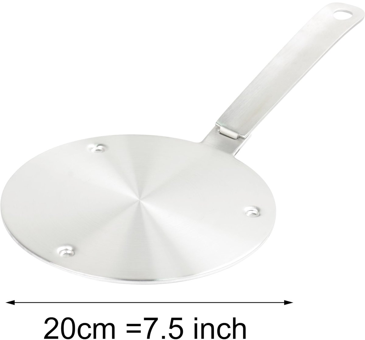Warmteverspreider 7,5 inch - roestvrij staal - inductie adapter - verwarmt sneller - ShopVlot