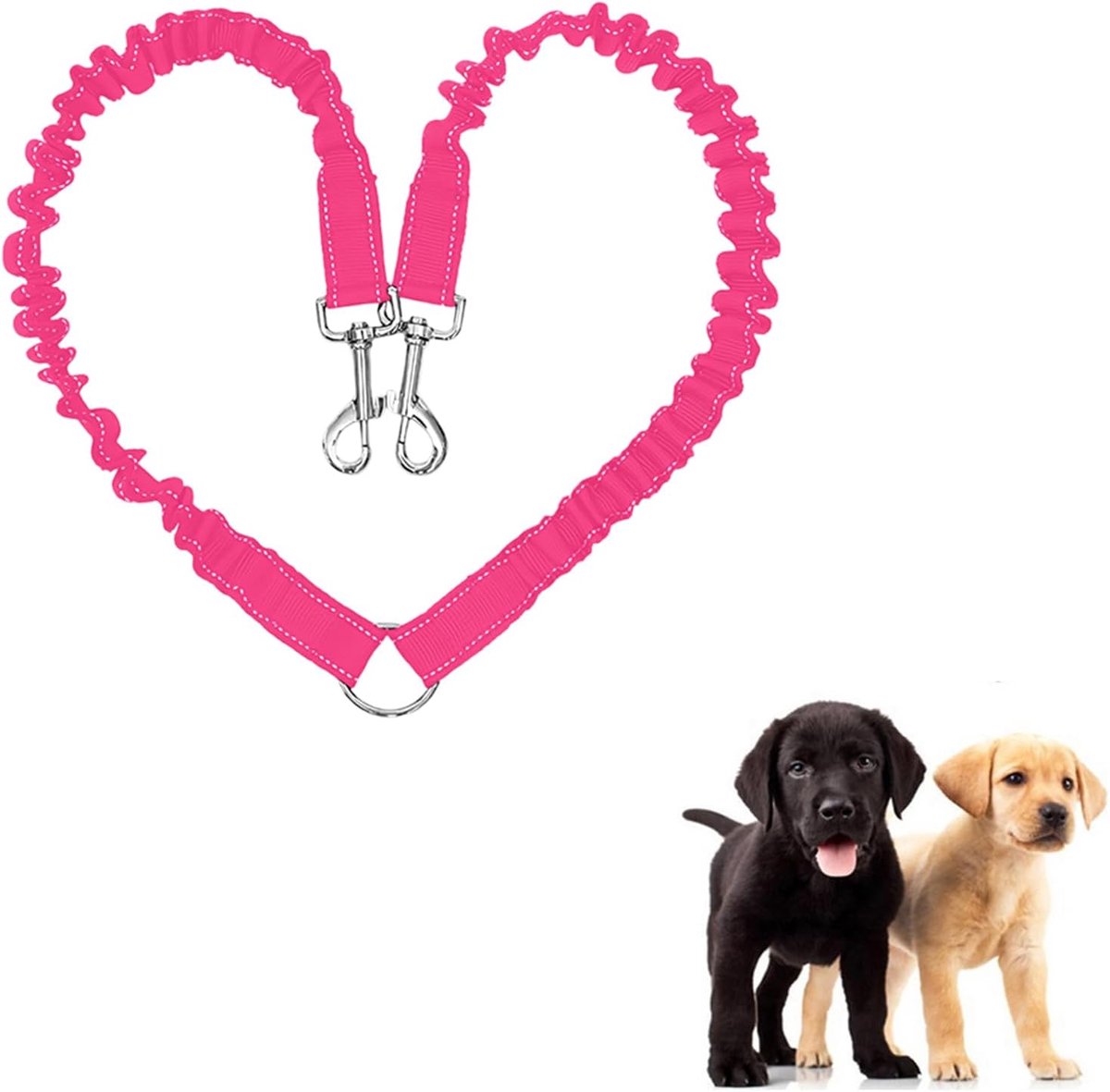 Double Dog Lead, 360° Rotatable and Adjustable Double Dog Lead, No Tangling for Small, Training and Jogging, for - ShopVlot