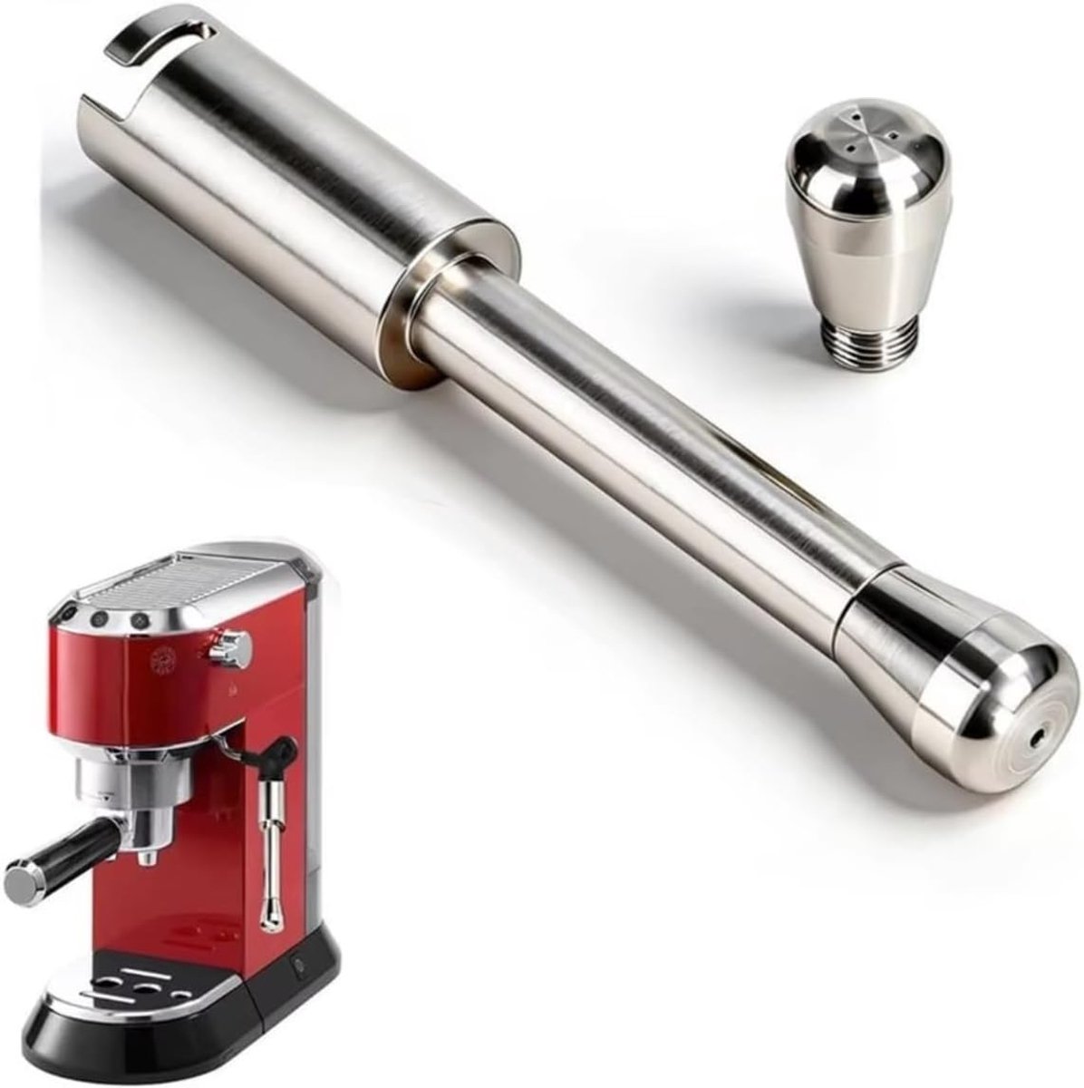 Coffee Maker Steam Sprayer, Stainless Steel Steam Flow Nozzle Replacement, with Rubber Rings for EC685 Coffee Machines - ShopVlot