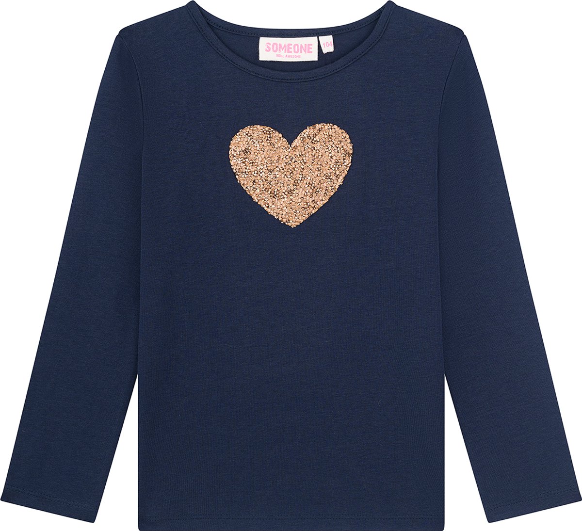 Someone MAGALI-SG-03-L Meisjes T-shirt - BEIGE