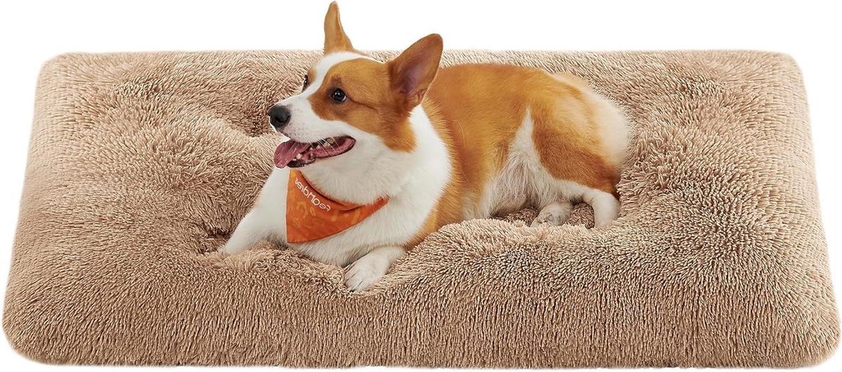 Hondenmat – Honden kussen – Comfortabel slapen – Anti-slip bodem – 110 x 73 cm – Kameelbruin