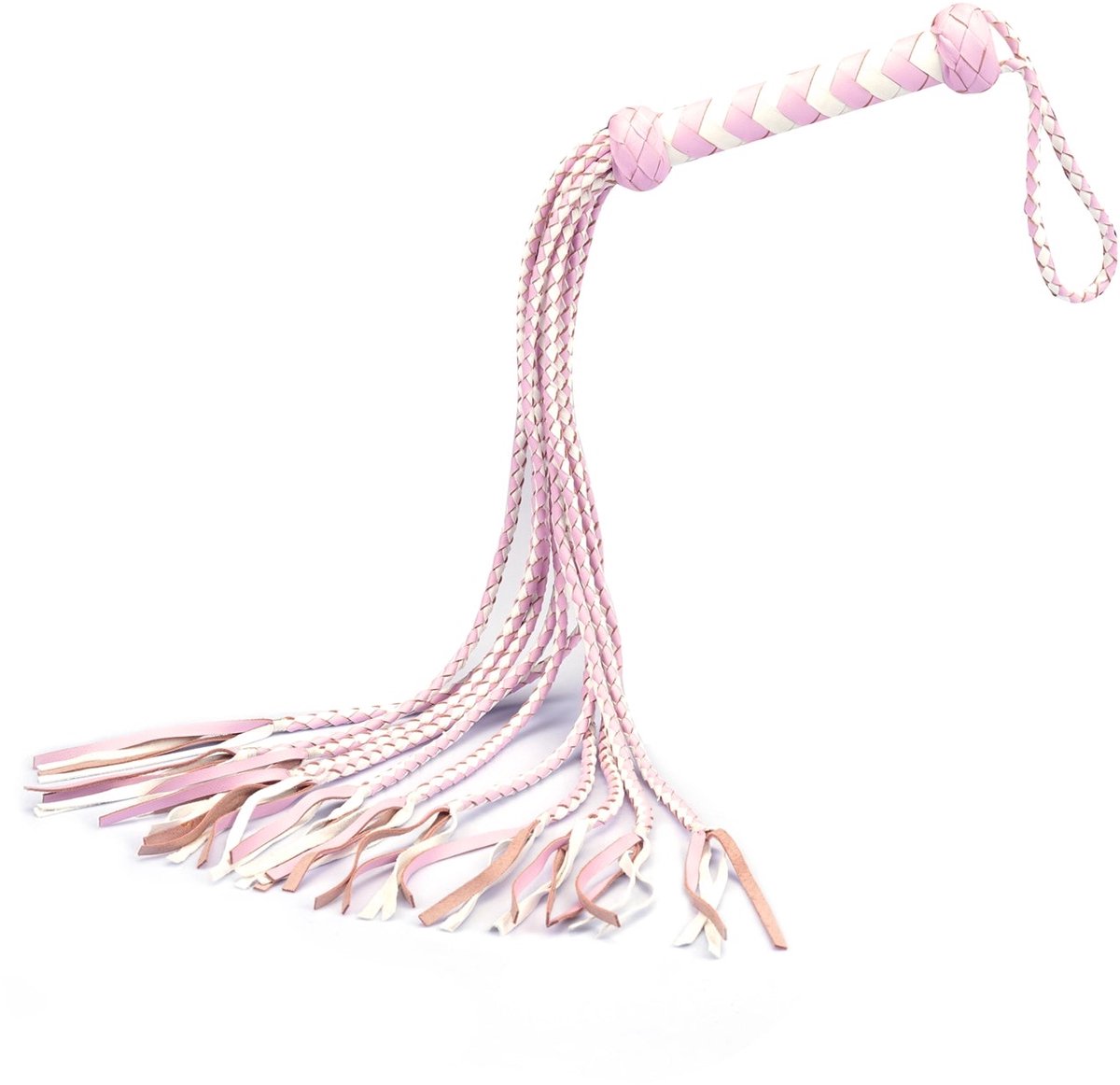 Liebe Seele - Fairy - Luxe Gevlochten Flogger - Cat-o-Nine Tails - Roze/Wit