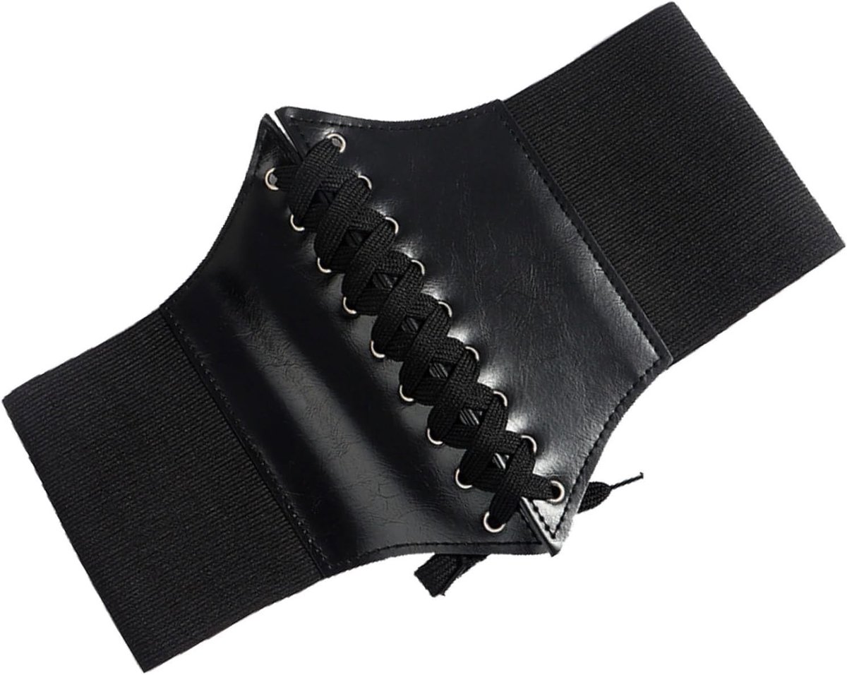 Dames Corsetriem voor Halloween, Piratenkostuum en Middeleeuwse Gothic Stijl, Elastisch en Retro Leer, Perfect voor Feestjes en Themed Events