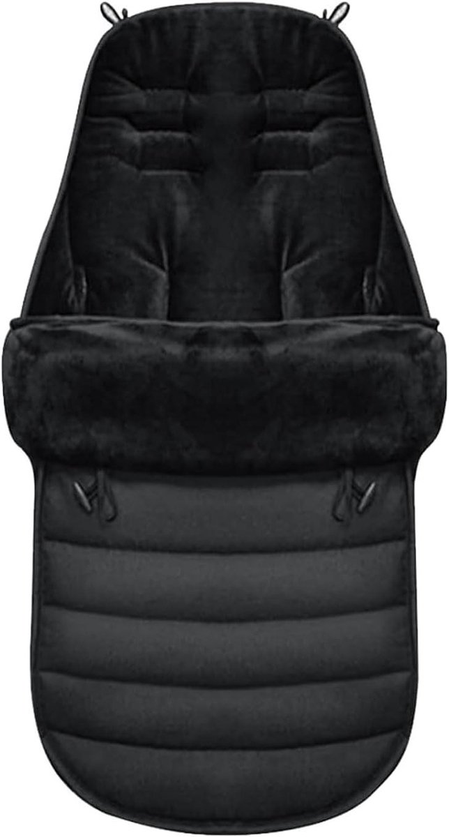 Voetenzak Kinderwagen - Baby slaapzak - Warm Blijven - Afneembaar & Wasbaar - 90 x 42 cm - Zwart