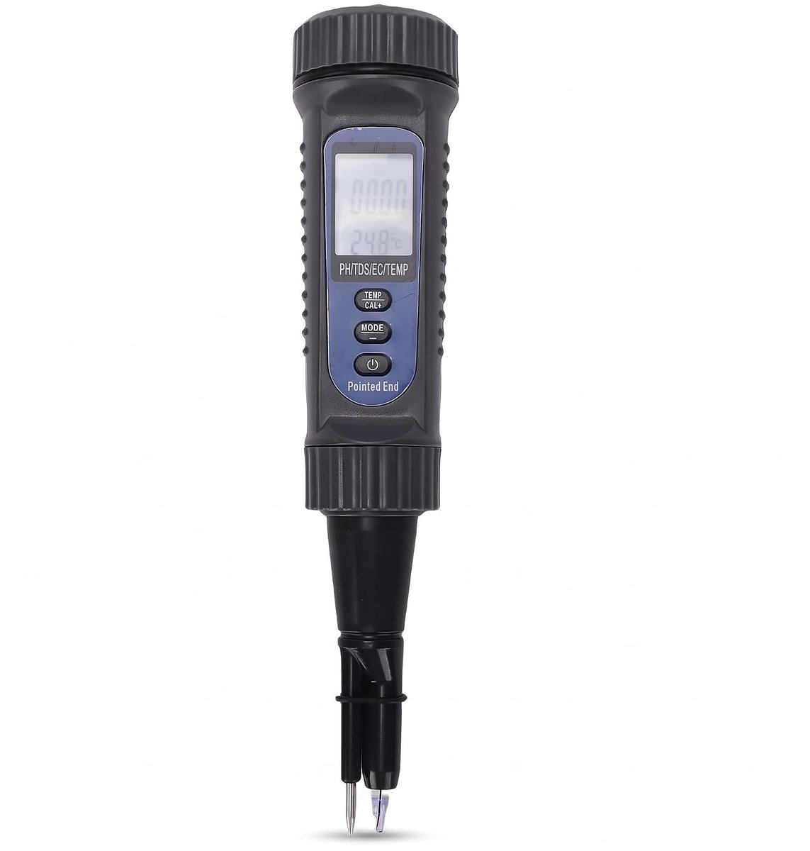Digitale PH Meter voor Voedsel, 4 in 1 PH EC TDS Temperatuur Tester voor Kaas, Fruit, Groenten en Bodem, Hoge Nauwkeurigheid met ATC en PH Probe