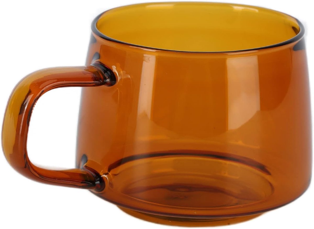 Duurzame Borosilicaat Koffiemok van 250 ml - Transparante Koffiekop voor Thuis, Kantoor en Keuken