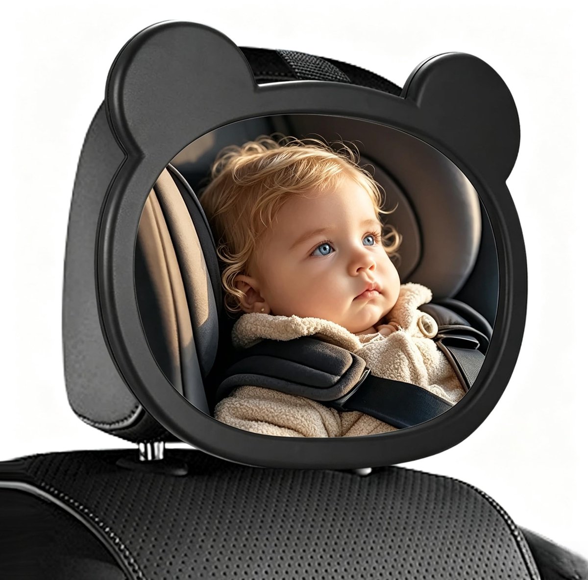 Autospiegel voor baby's - verstelbaar - 360 graden draaibaar - veilig onderweg - ShopVlot