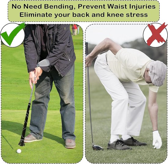 3-Prong Golfbal Retriever met Grip en Zuignap - Handige Pickup Tool voor Golfsport, 4 Stuks, Ideaal voor Golfers en Back Saver — afbeelding 5