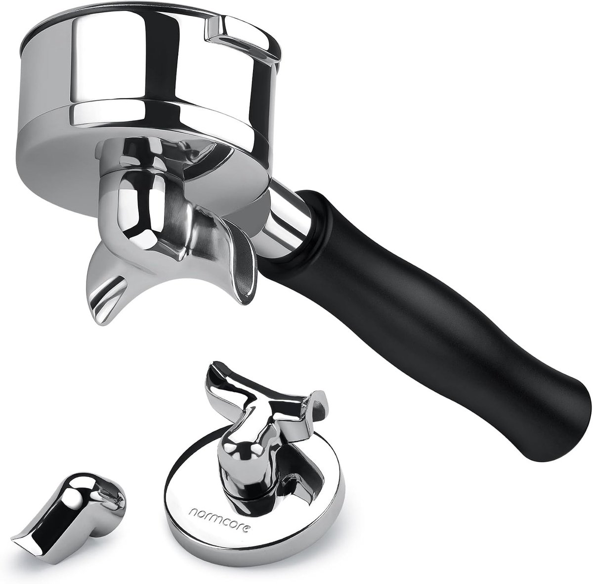 58mm 3-in-1 Bottomless Portafilter met 22g Basket voor E61, Flair 58 en andere koffiemachines - Anodized Aluminium Handvat voor Perfecte Espresso