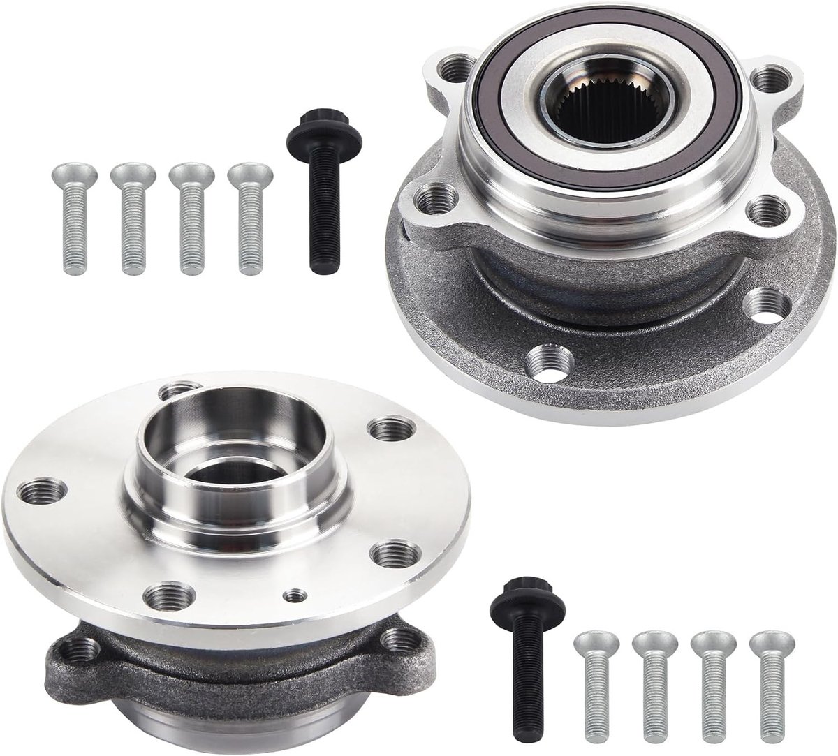 2 x Wiellager Kit voor Links en Rechts, Compatibel met Audi A1 8X A3 Q3 VW Golf Passat, Hoogwaardige Lagerset voor Betrouwbare Prestaties