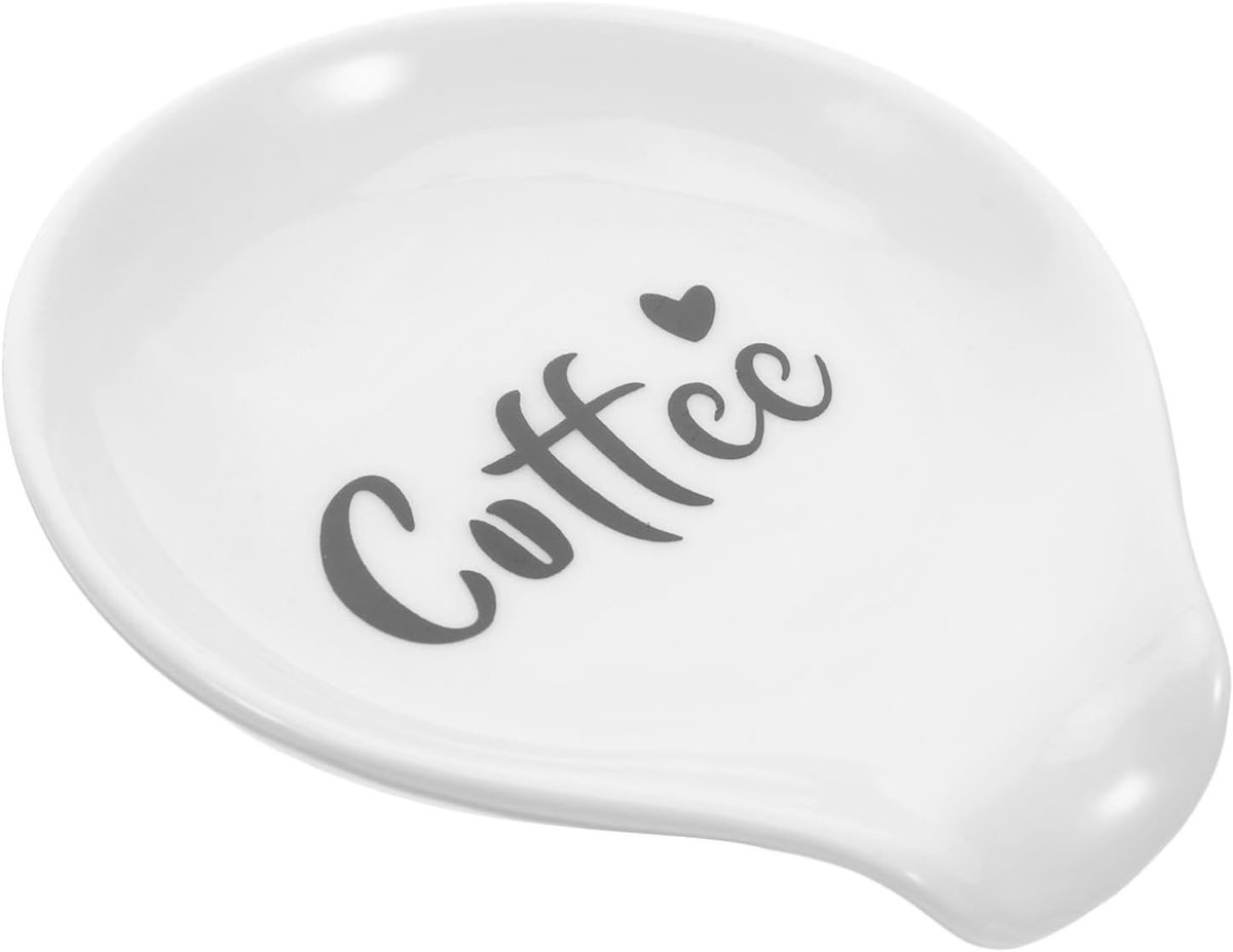 Elegante porseleinen lepelhouder voor koffie, ideaal voor thuis en cafés, voorkomt contact met oppervlakken en houdt alles schoon