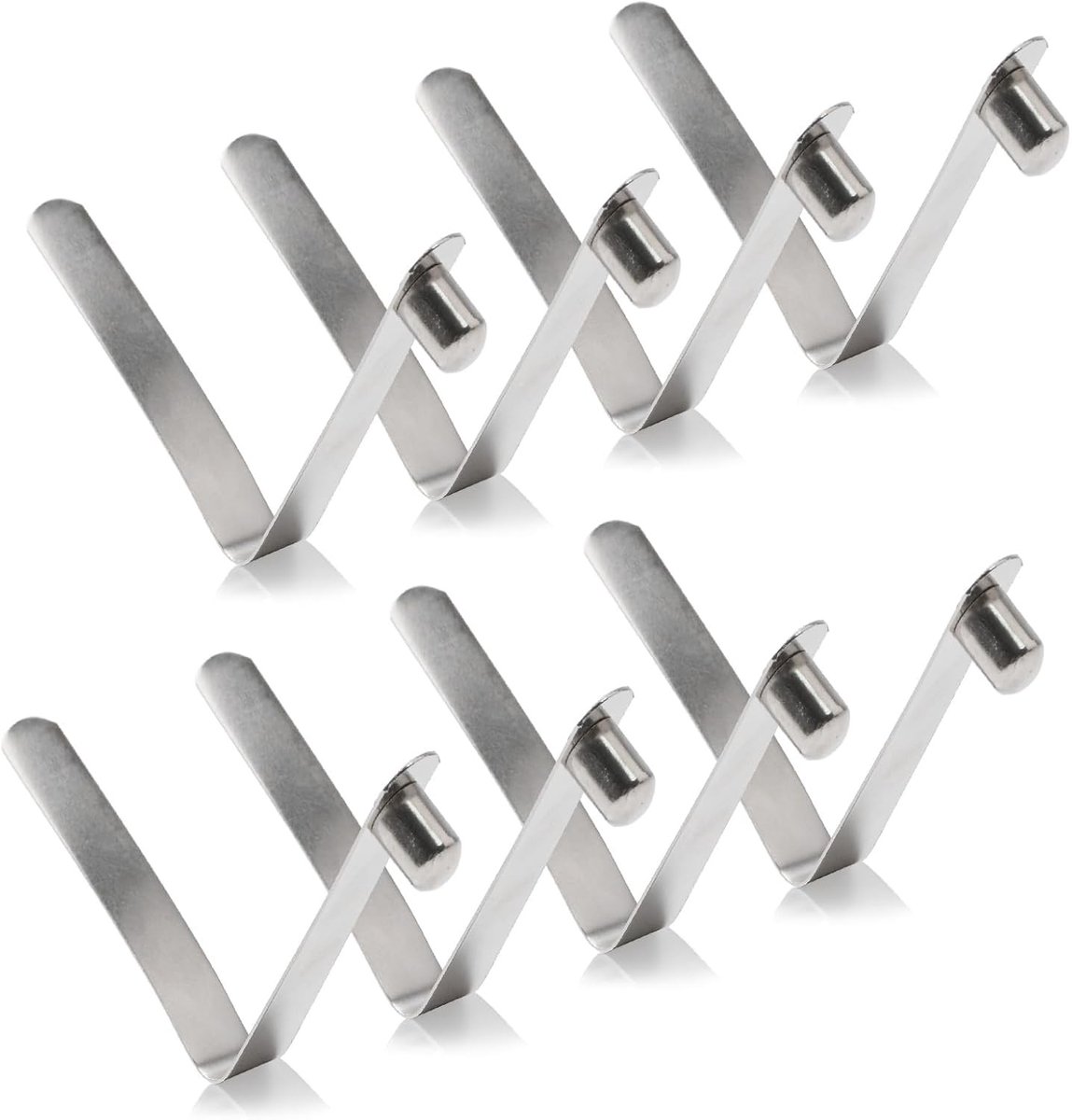 Tentstok Klemmen Set van 8 Stuks voor Kajak Peddel en Camping, Veerklemmen met 8 mm Knop en 60 mm Lengte