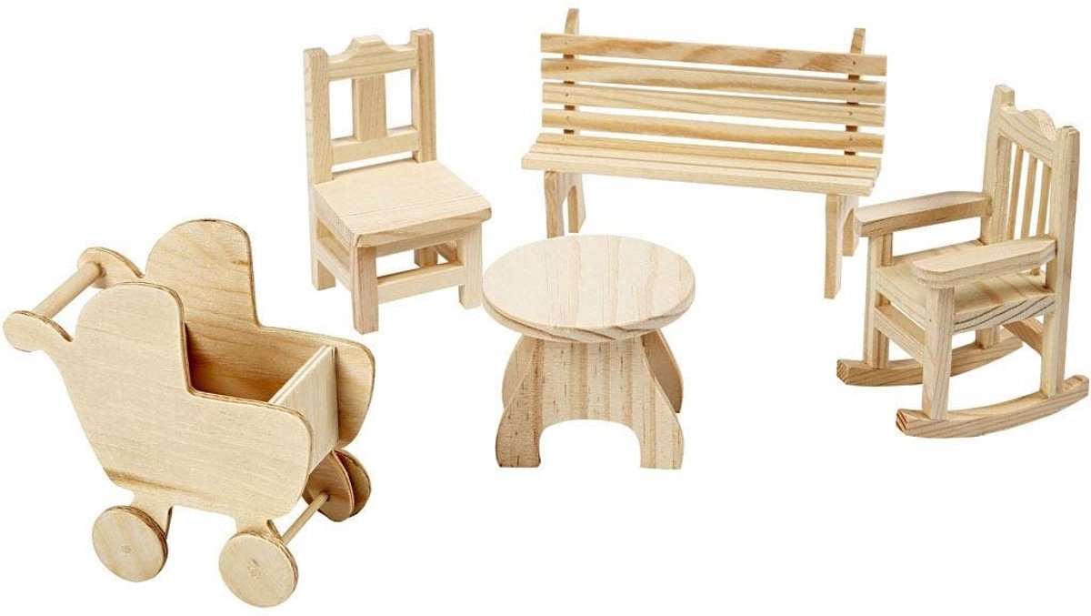Houten bank met hart - compact - ideaal voor tuin of balkon - sfeervolle decoratie - ShopVlot