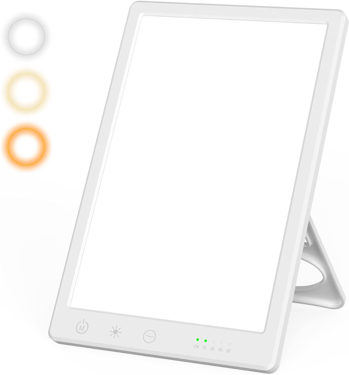 QUOVO® Bureaulamp led dimbaar daglicht- Wit - USB oplaadbaar - 3 kleurenfuncties - Daglichtlamp - Touchscreen - Lichttherapielamp - Hobby lamp voor schilderen, puzzelen – UV-Vrij - Tafellamp/lamp staand- Wit - 24cm x 21cm x 5 cm