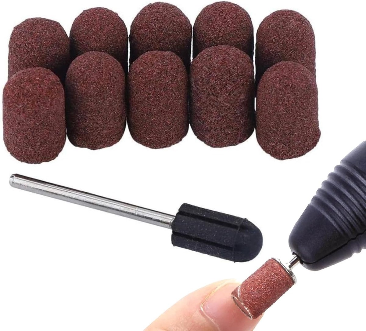Professionele Nagelboormachines Set van 10 Stuks - Manicure en Pedicure Gereedschap voor Perfecte Nagels, Schuren en Polijsten