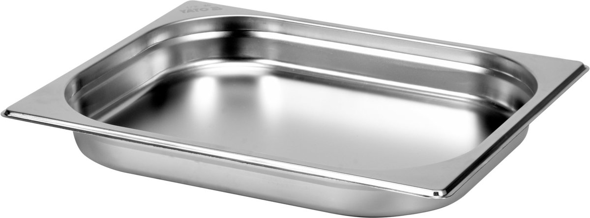YATO Professionele Gastronorm Bak GN 1/2 – 40 mm Diep – 4.0 Liter – Hoogwaardig RVS 201 – Temperatuurbestendig -40°C tot +300°C